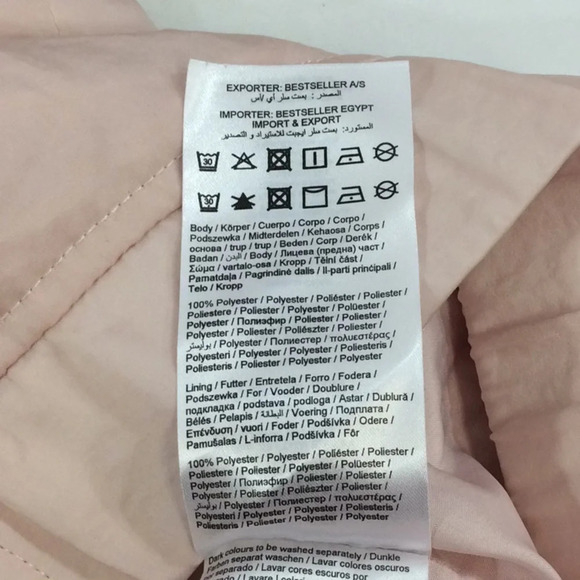 Vero Moda Women’s Lightweight Bomber Jacket  Light Pink w/ Patches XS - Picture 8 of 8